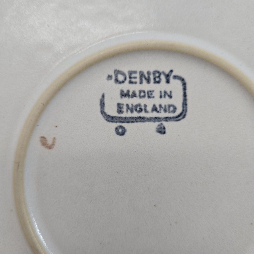 Denby-Langley Gypsy Pattern Lavender & Pink Flower Coupe Single 8.25" Plate - Picture 9 of 10